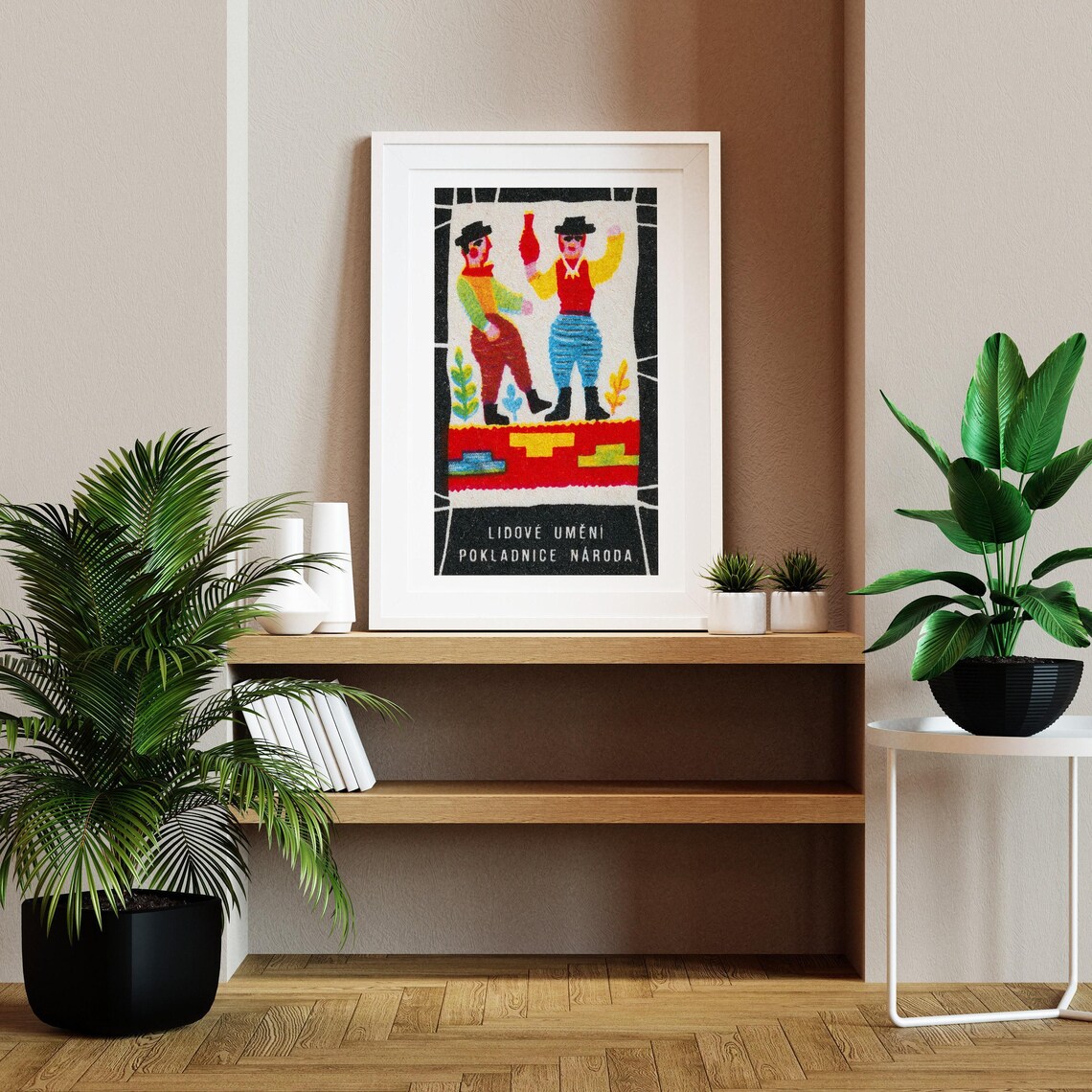 Lidové Umění Czech Folk Dance Costume Vintage Matchbox Art Poster - Image 2
