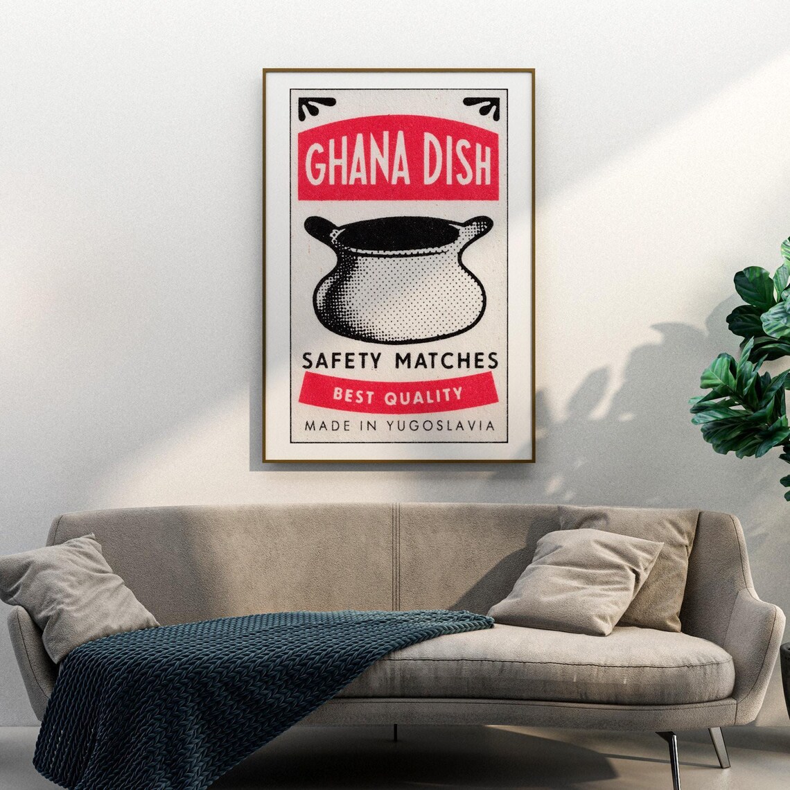 Ghana Cooking Dish Matchbox Aesthetic Travel Poster - Image 3