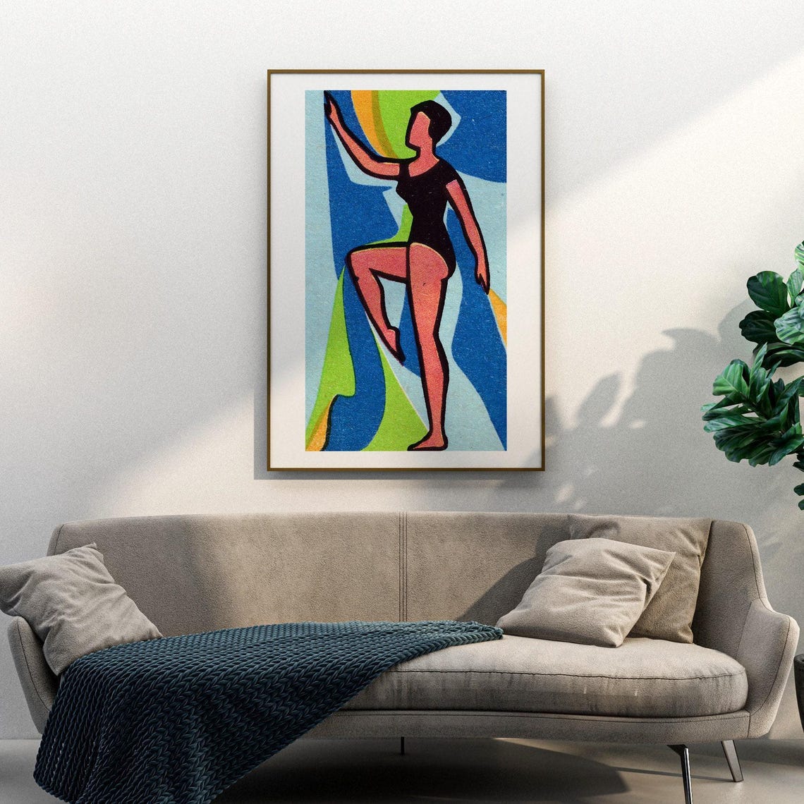 The Dancer Retro Abstract Figure Vintage Matchbox Label Poster - Image 3