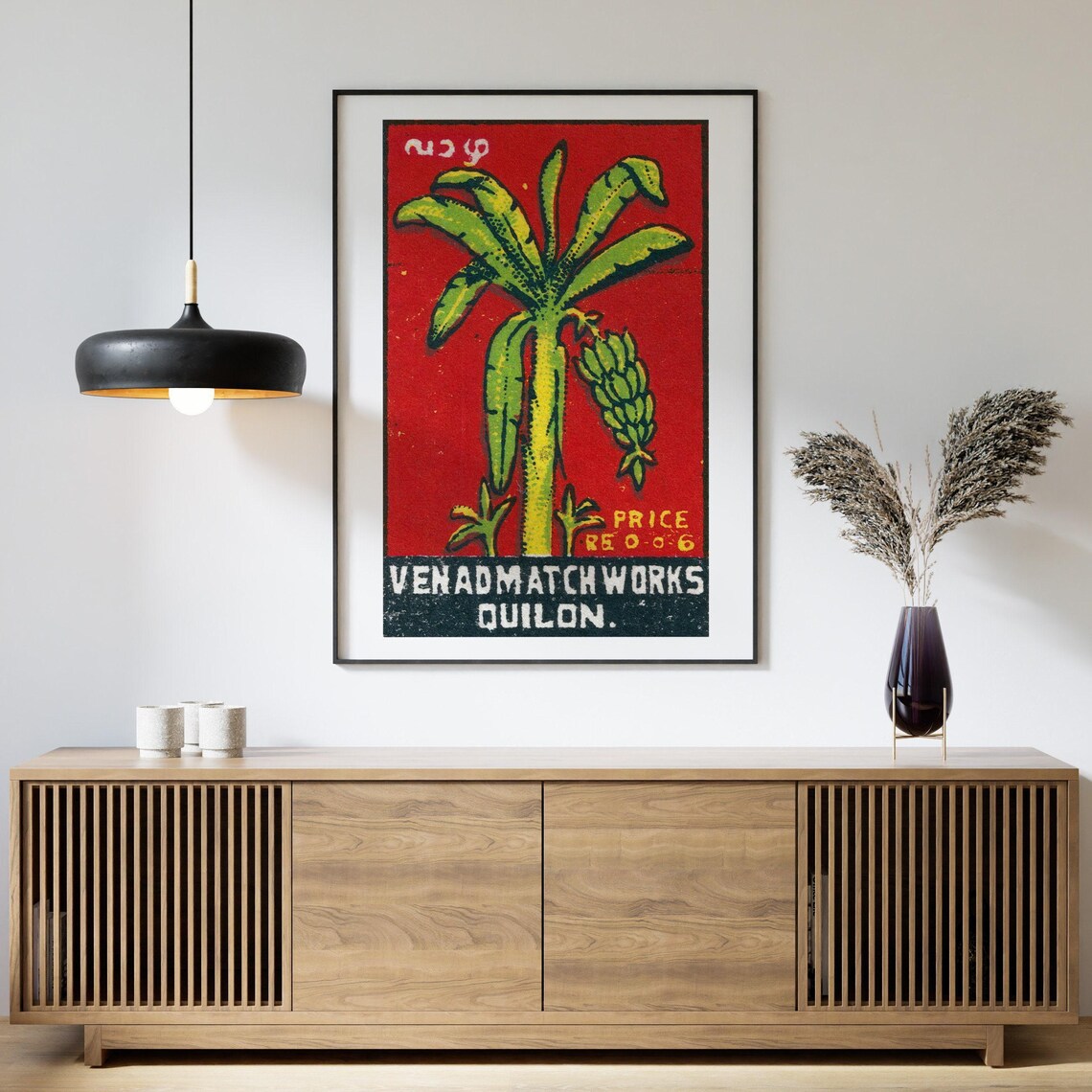 Banana Tree Matchbox Print, Vintage India Poster - Image 4