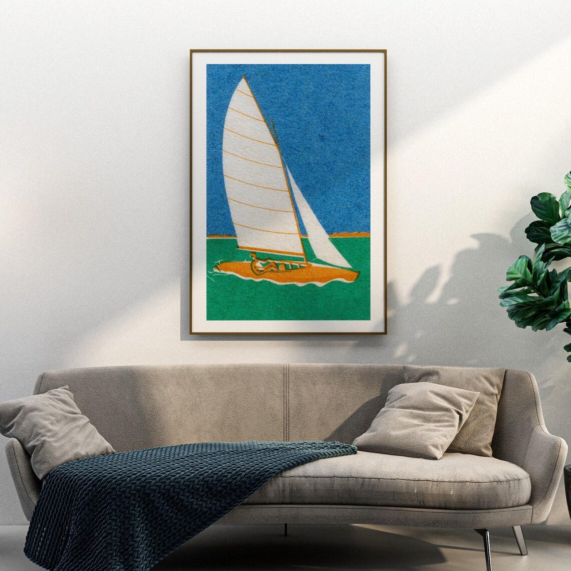 Sailboat Matchbox Vintage Eastern Europe Poster Print - Image 3