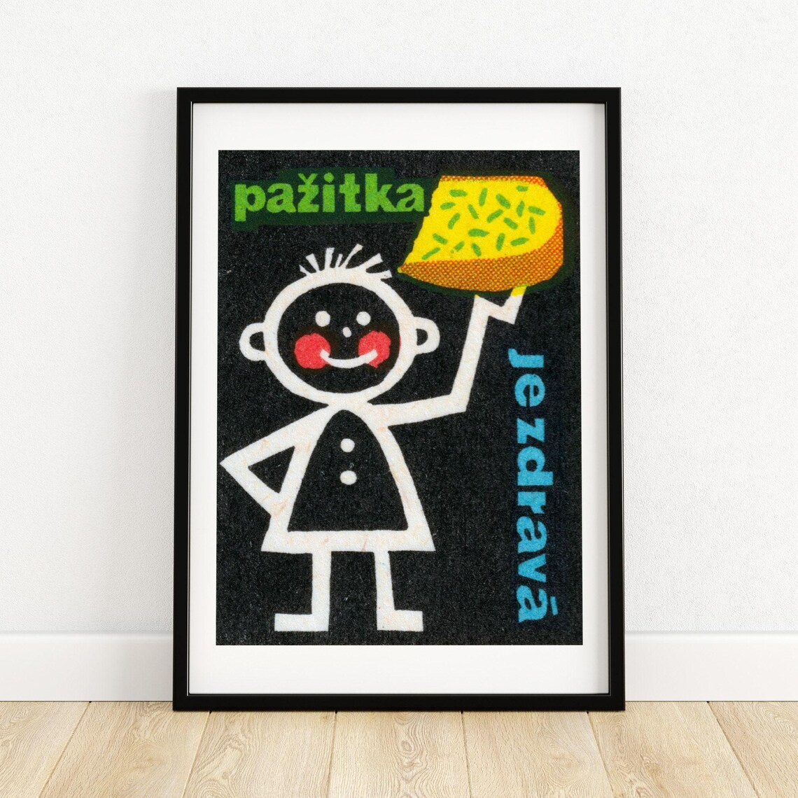 Chives Are Healthy Vintage Czech Art Print