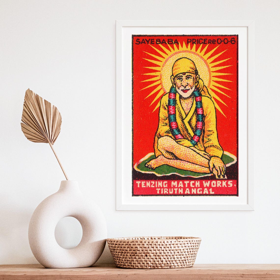 Saye Baba Tenzing Match Works Tiruthangal Indian Label Art Poster - Image 4