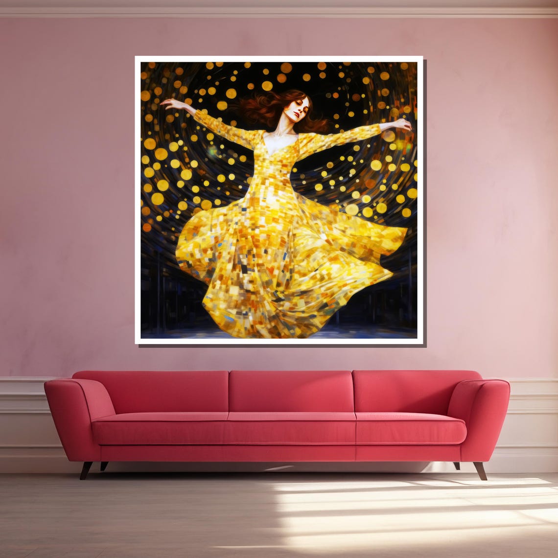 Abstract Ballerina Painting Modern Colorful Dance Themed Wall Art Home Decor - Image 3