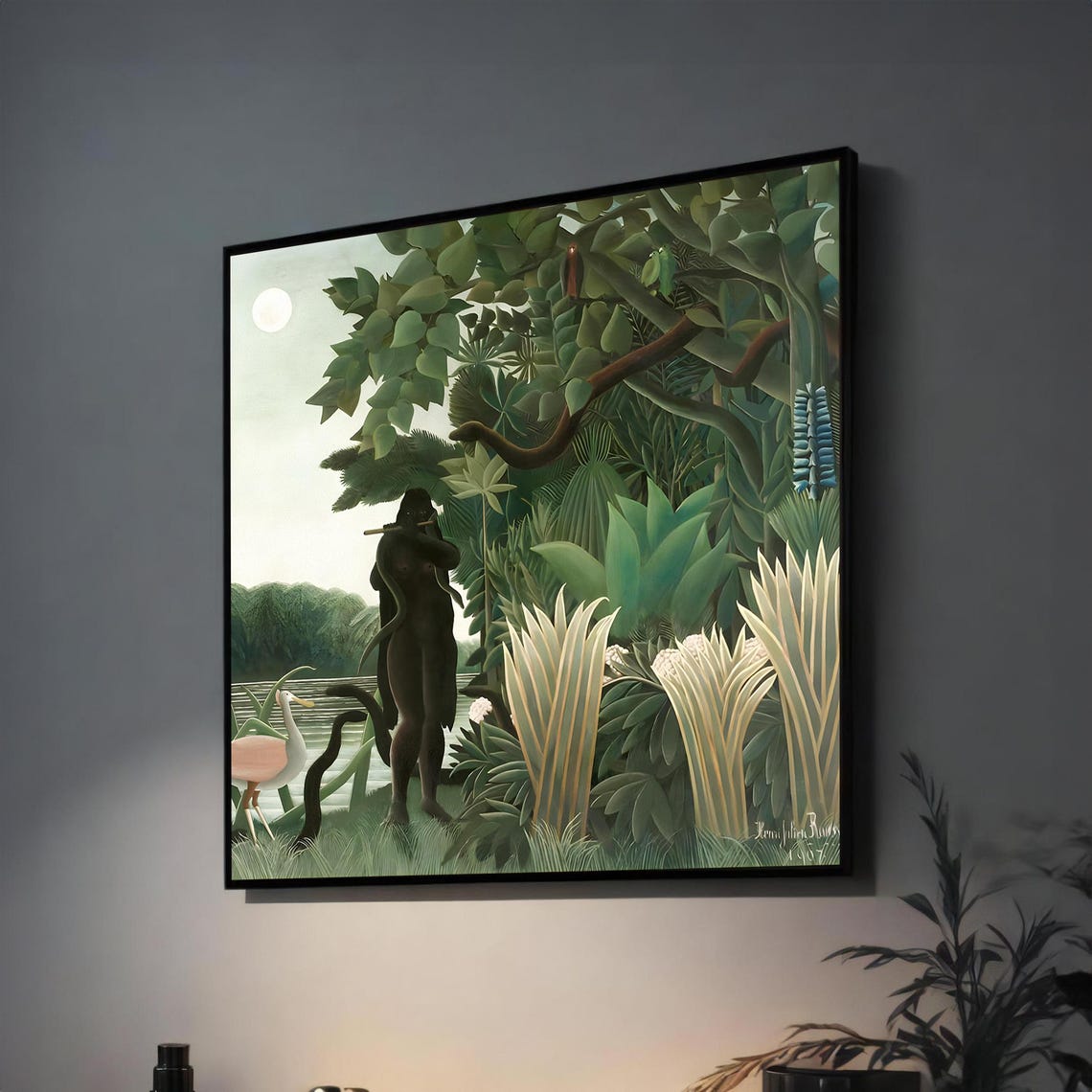 Henri Rousseau Jungle Scene The Dream Wall Art Exotic Nature Inspired Home Decor
