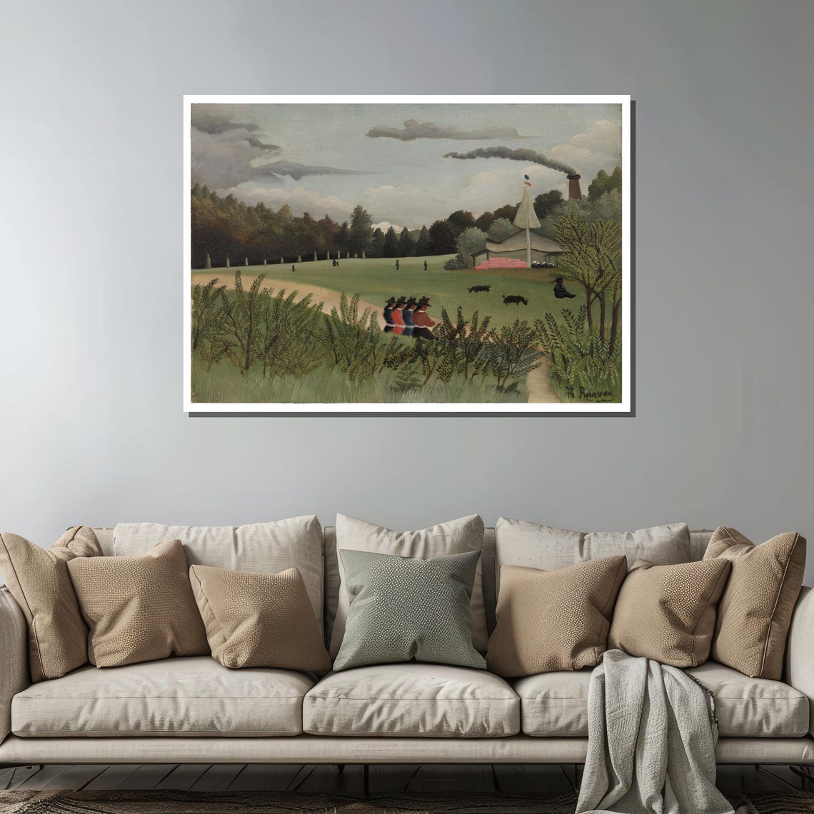 Henri Rousseau The Pink Candle Green Meadow Classic Art Poster - Image 3