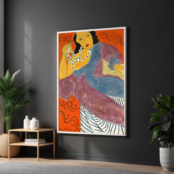 Henri Matisse Painting Woman With A Necklace Ready To Hang Modern Art Masterpiece For Living Room Or Office Decor
