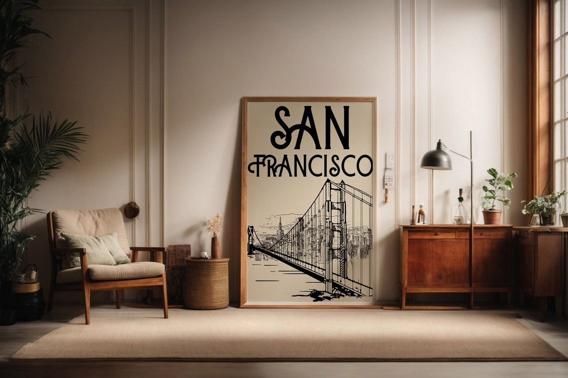 Vintage San Retro City Art Print - Image 2
