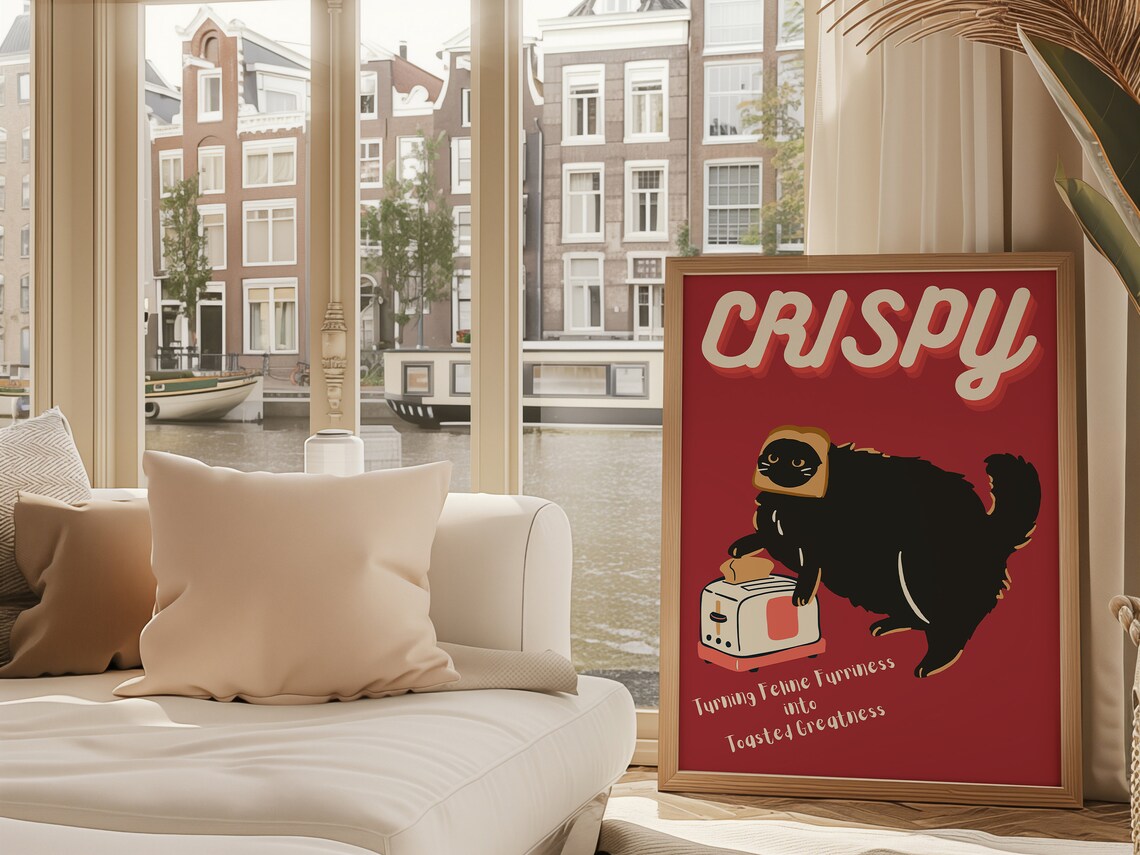 Funny Black Cat, Retro Cat Lover Gift - Image 3
