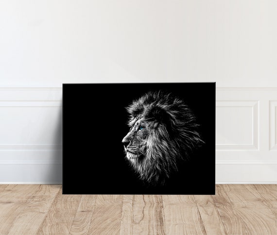Effect Lion Canvas Wall Art Print Poster