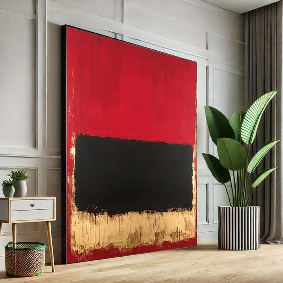 Mark Rothko Red And Black Canvas Iconic Color Field Painting Reproduction For Bold Modern Interiors