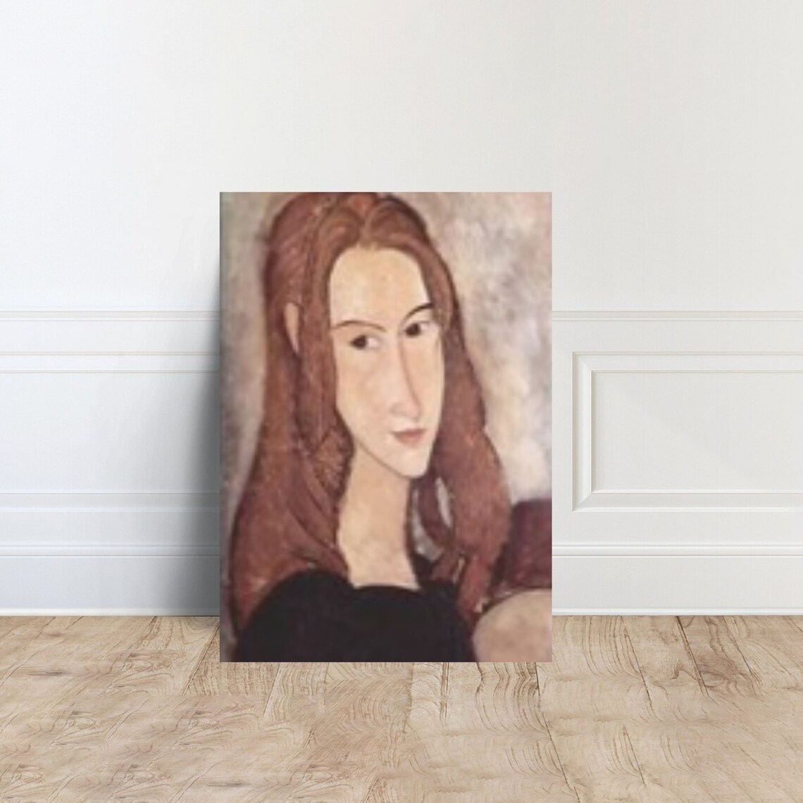 Modigliani Style Red Haired Woman Portrait Classic Art Poster