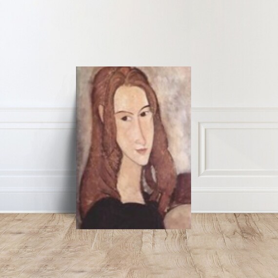 Modigliani Style Red Haired Woman Portrait Classic Art Poster