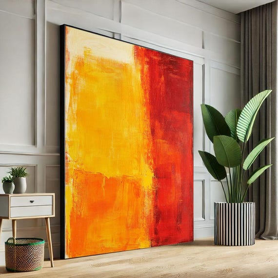 Mark Rothko Yellow And Red Canvas Iconic Color Field Painting Reproduction For Bold Modern Interiors
