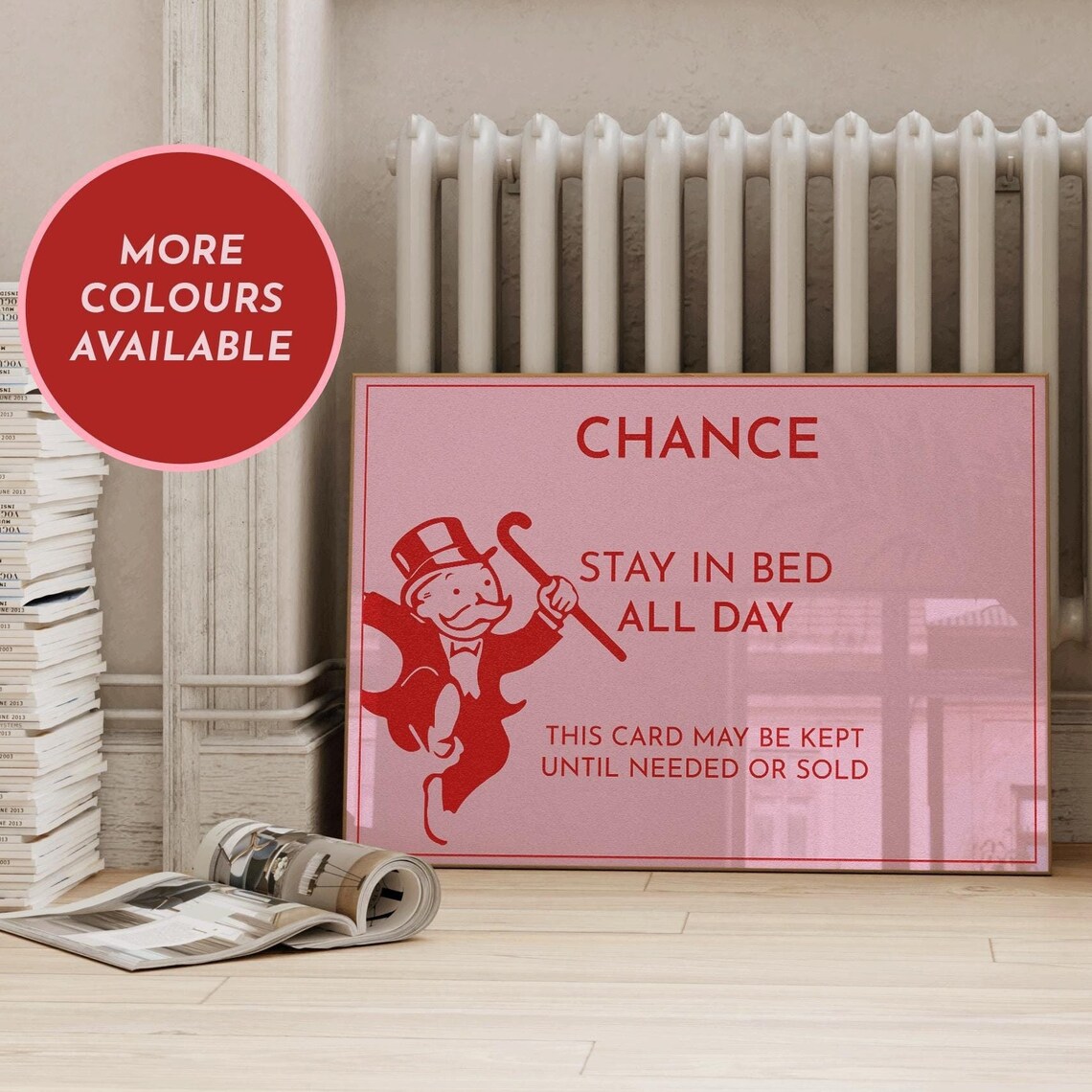 Monopoly-Inspired Retro Bedroom Art Print