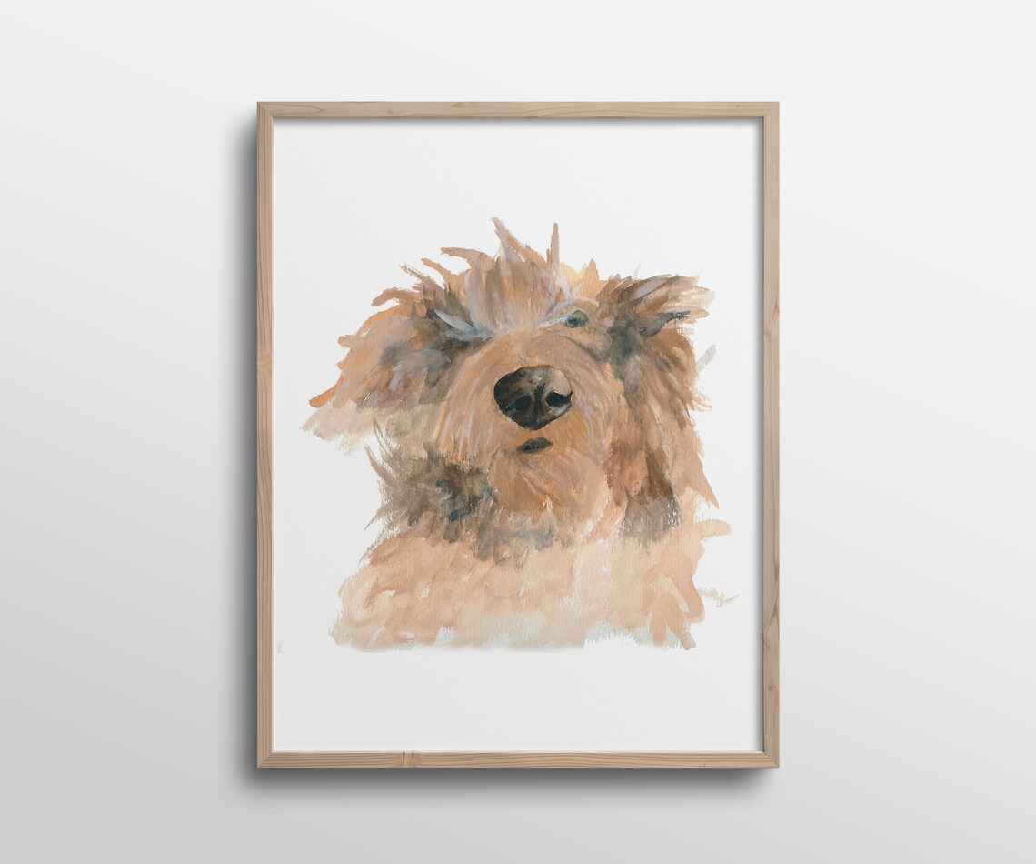 Sprocket The Dachshund Watercolor Art Print