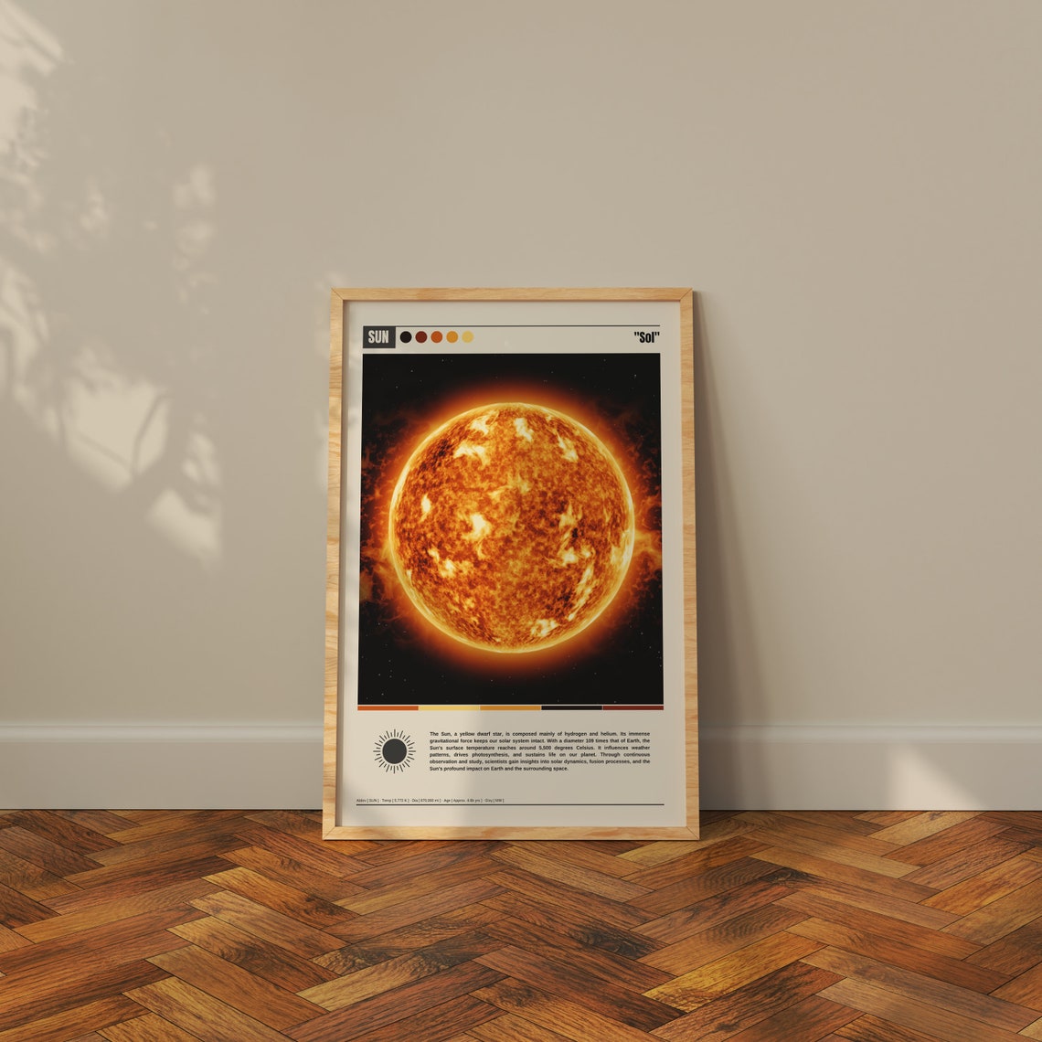 Sun Sol Fiery Yellow Dwarf Star Close Up Photography Space Poster - Image 2