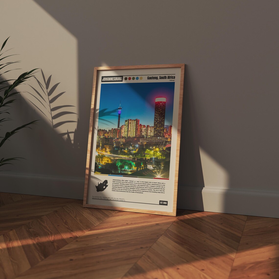 Johannesburg Travel Poster, City Wall Art Print - Image 2