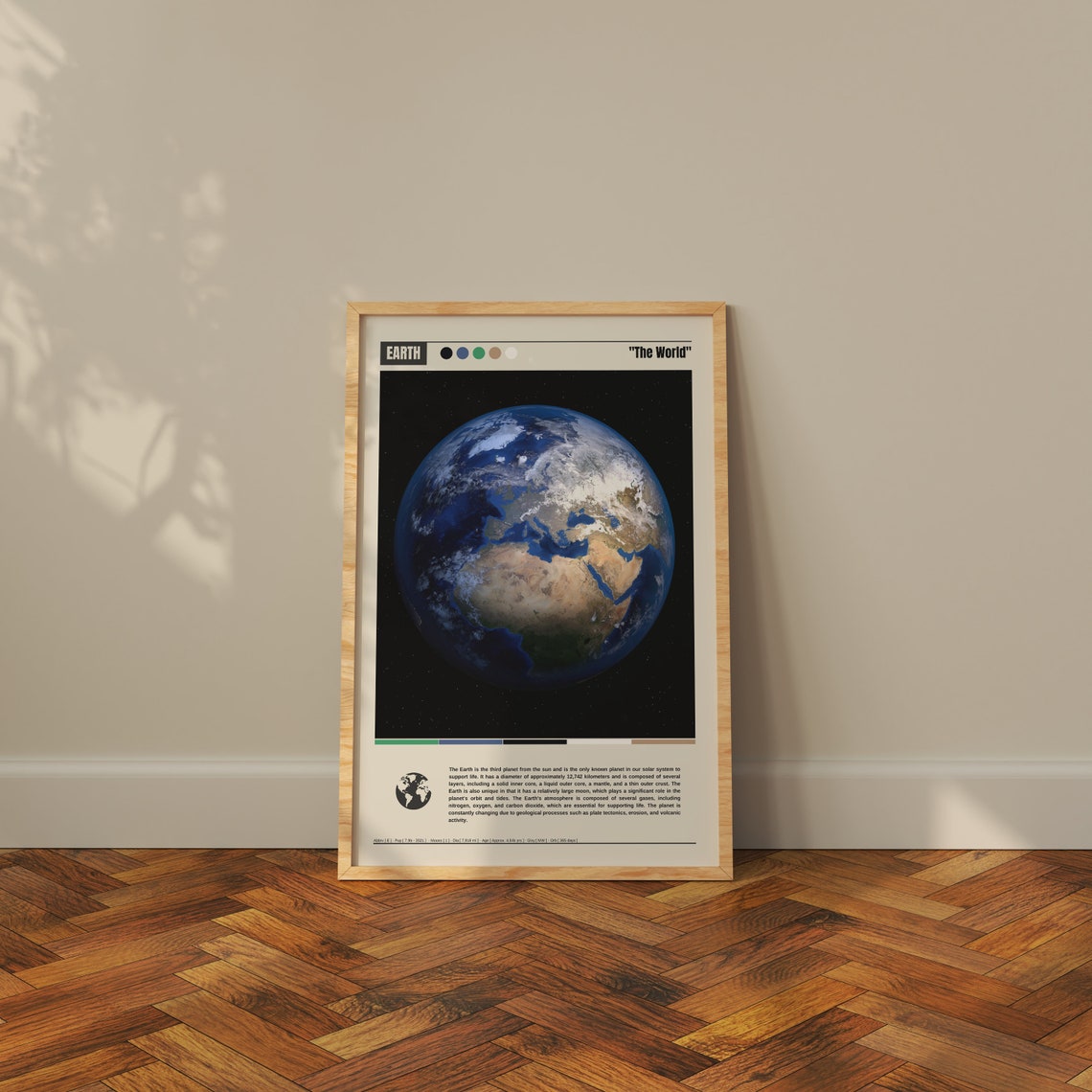 Earth The World Blue Marble Planet From Space Photography Poster - Image 4