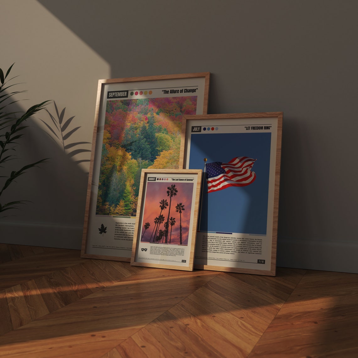 August Tropical Sunset Palm Trees Last Dance of Summer Poster - Image 2