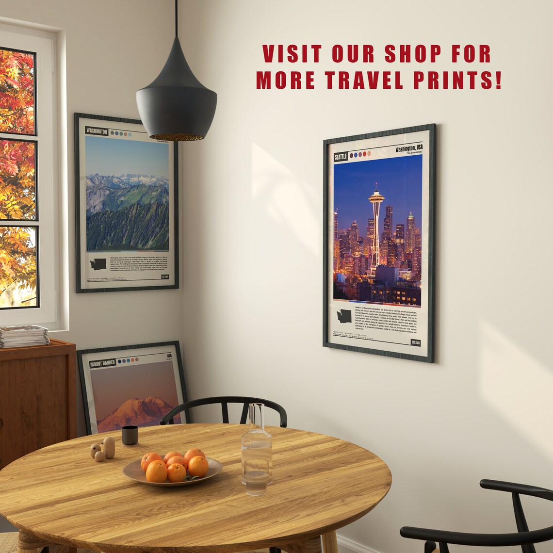 Seattle Travel Poster, Skyline and Map Art Print - Image 6