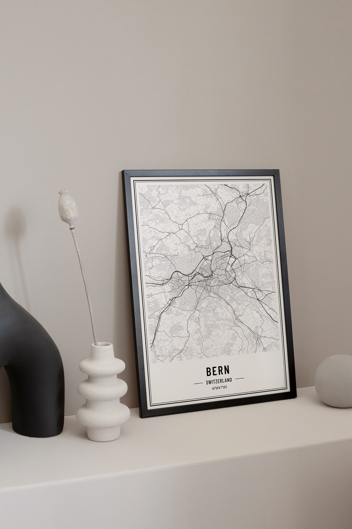 Bern Switzerland Minimalist City Street Map Art Decor Poster - Image 2