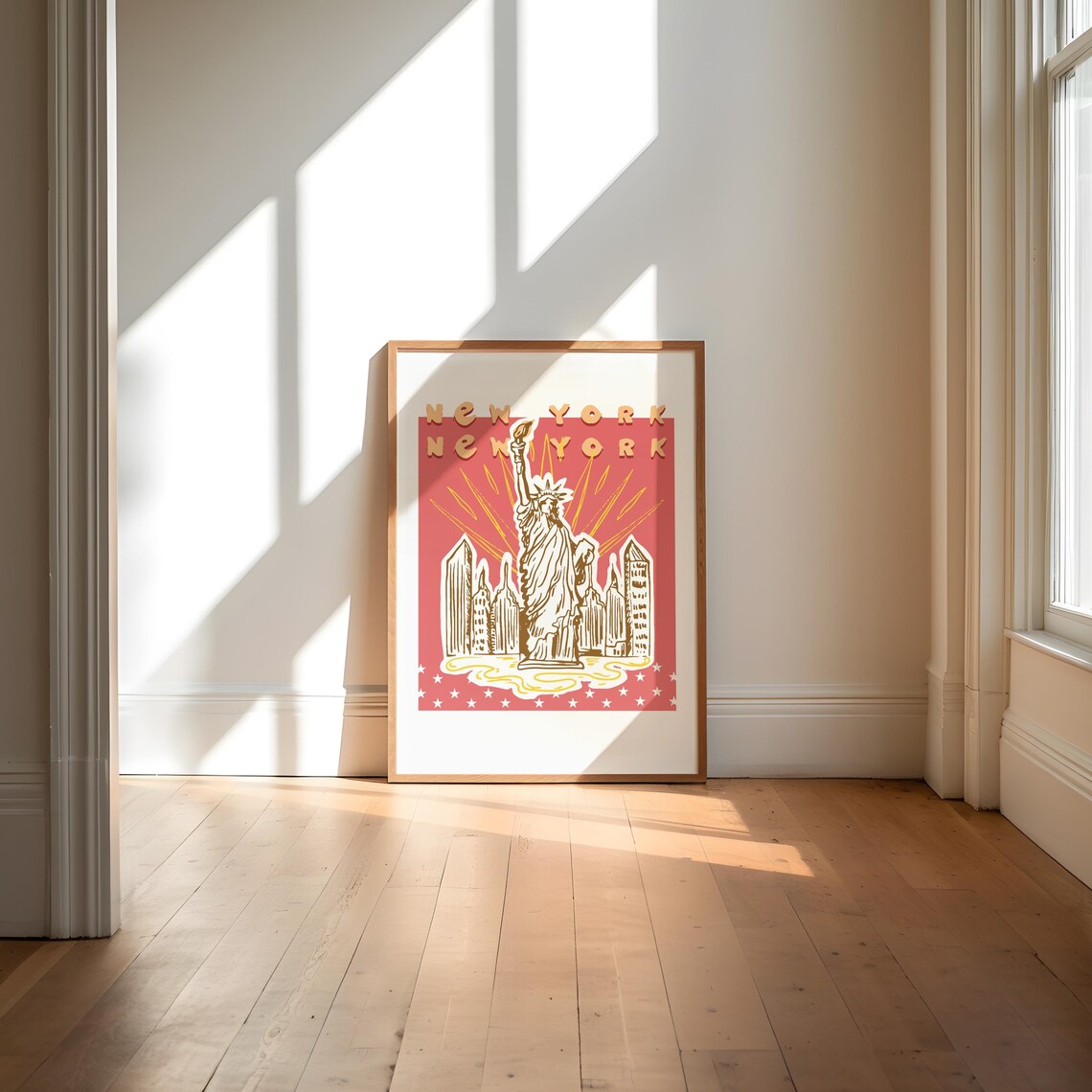 Statue of Liberty New York City Iconic Retro Pop Art Travel Poster - Image 3
