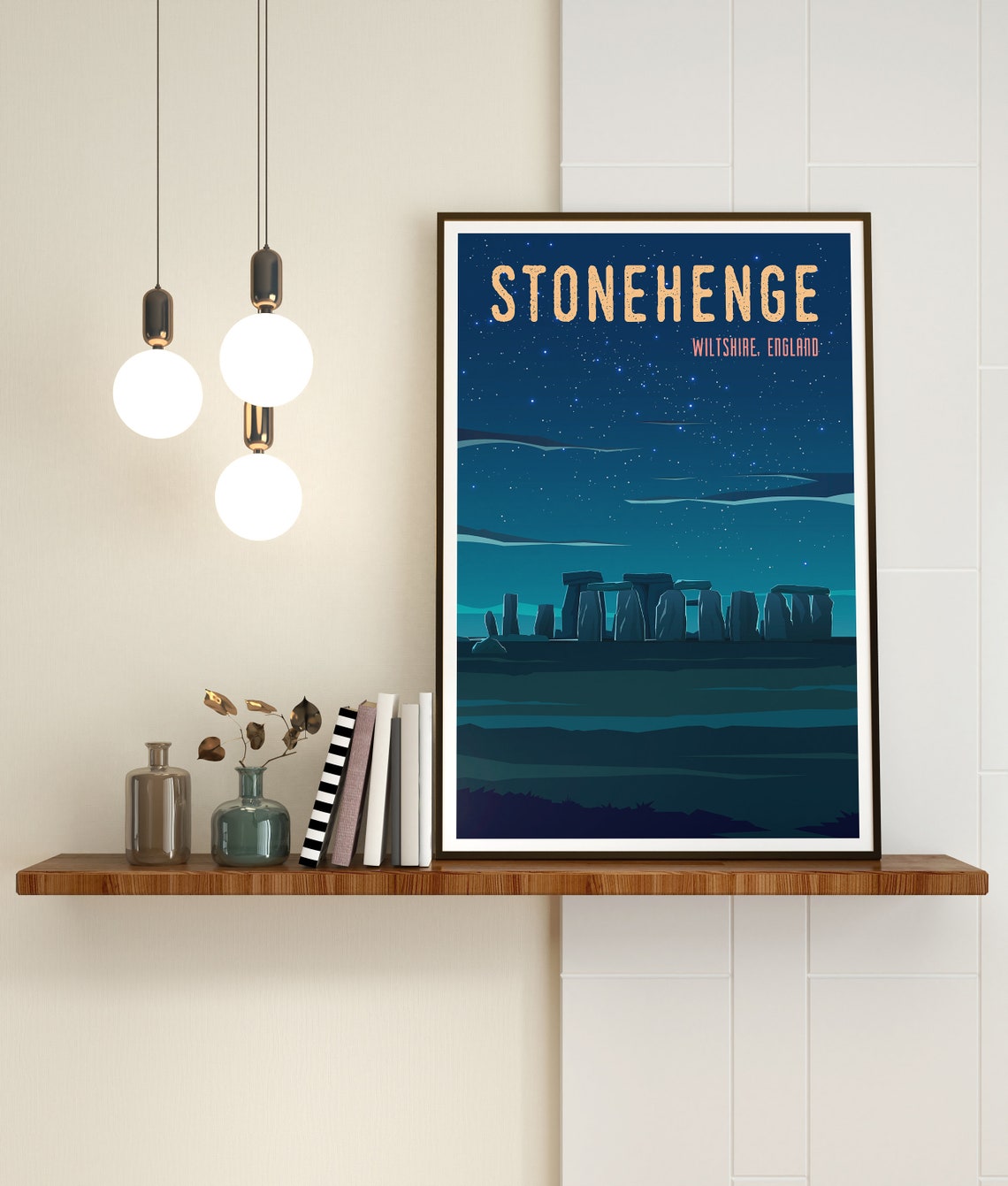 Stonehenge Wiltshire England Travel Poster Stonehenge Wall Art Stonehengetravel Print Stonehenge England Travel Illustration Art - Image 3