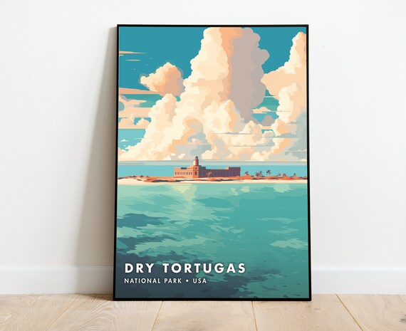 Dry Tortugas National Park USA Island Fort Turquoise Sea Art Poster