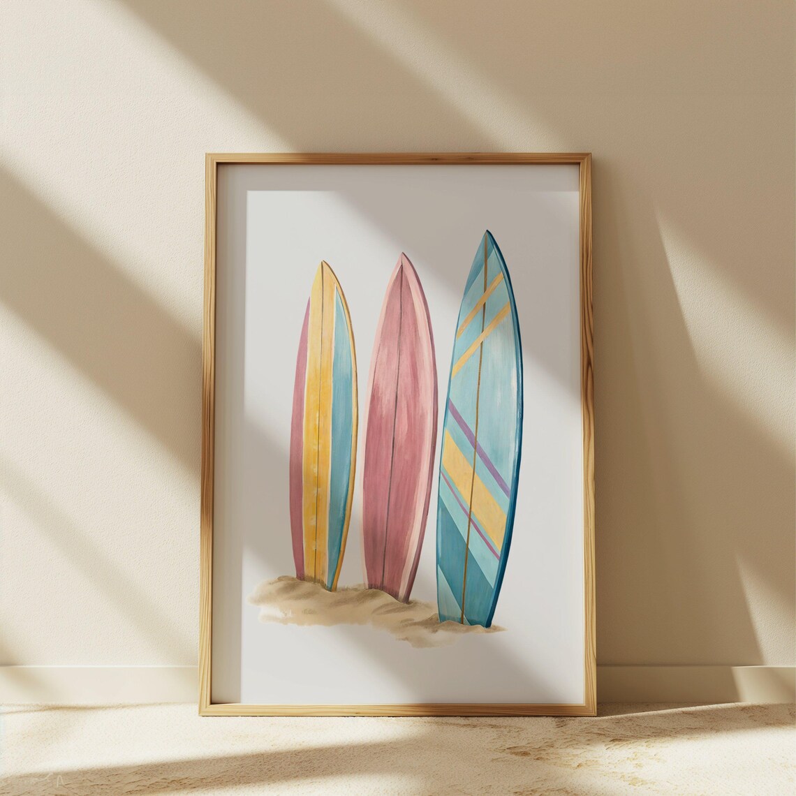 Meet Me At The Beach Surf Poster, Coastal Art Print