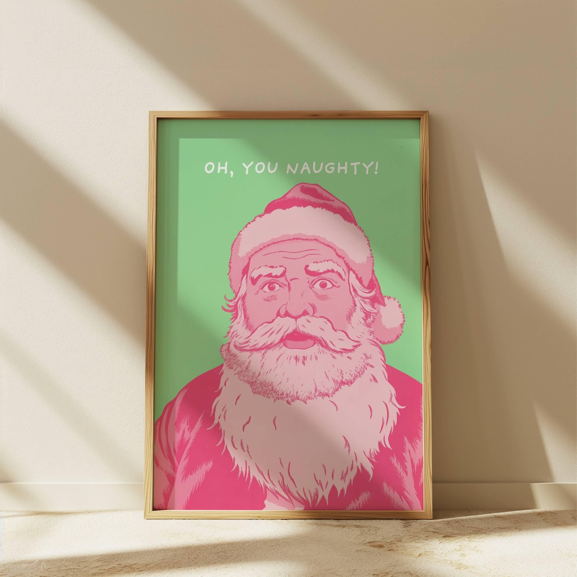 Funny Christmas Santa Poster Print