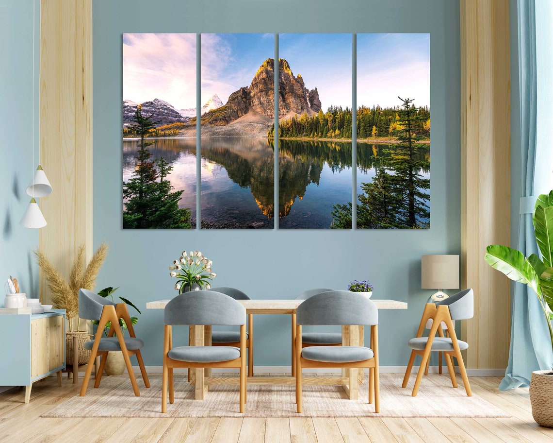 Mount Assiniboine Provincial Park Mount Assiniboine Park Home Decor Landscape Painting Arts Canada Nature Artwork Mountain Art - Image 3
