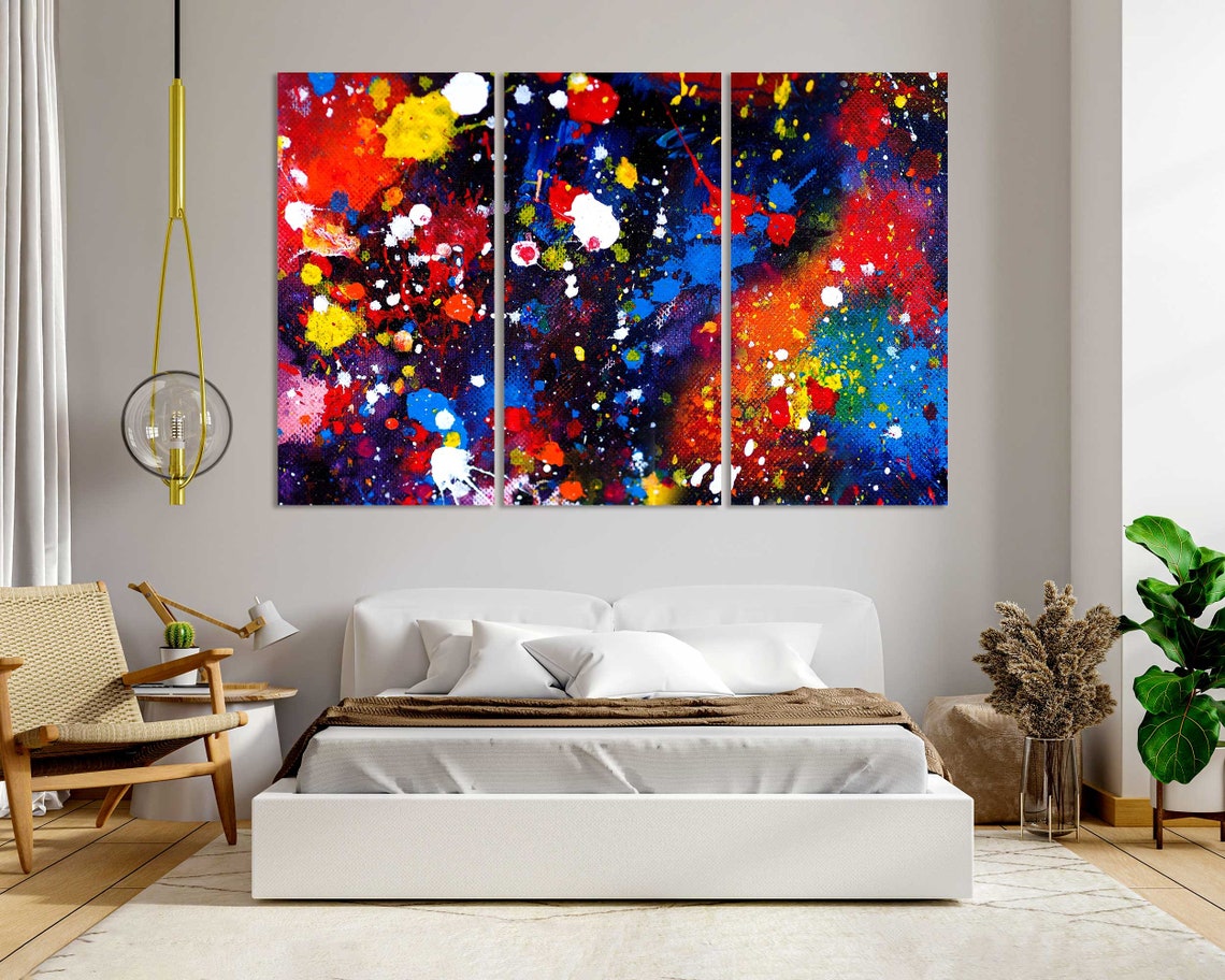 Colorful Paint Splatter Abstract Modern Multicolor Gallery Print - Image 8