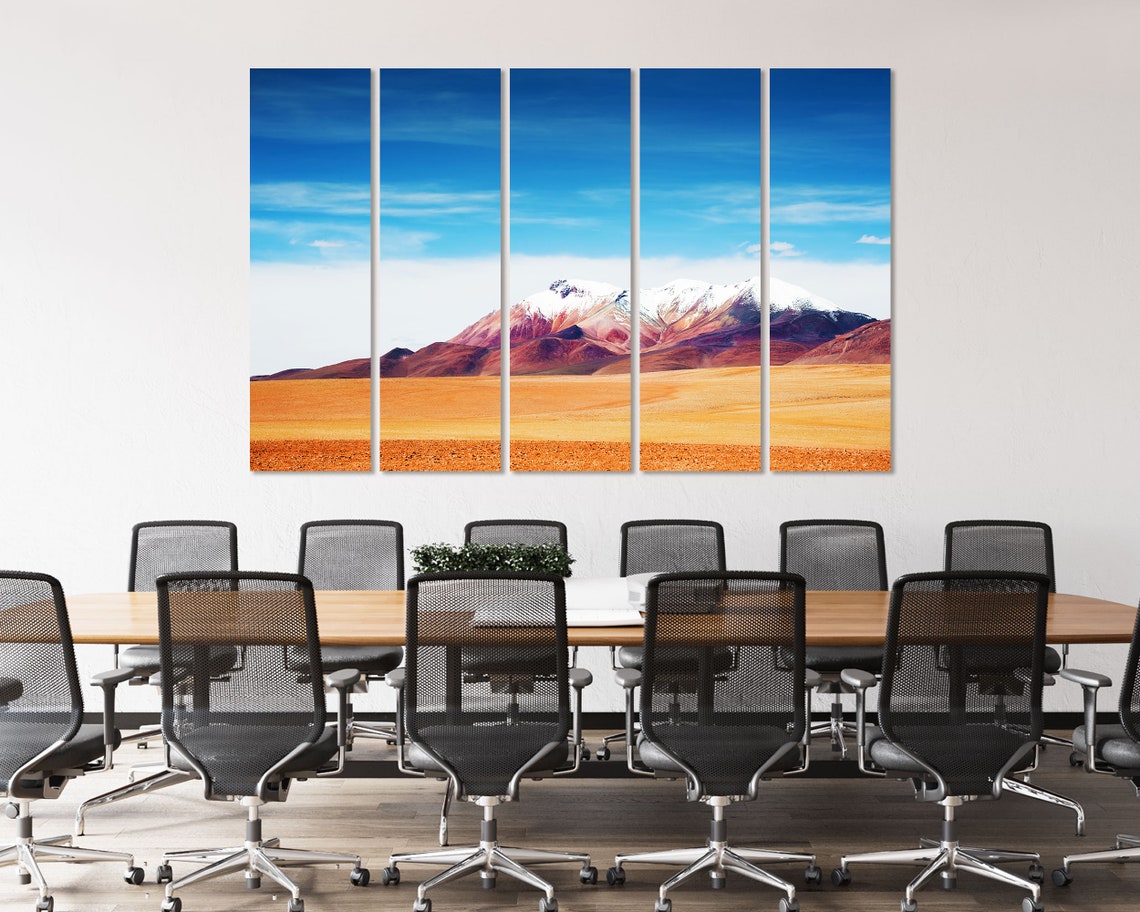 Bolivia Altiplano Desert With Snow Capped Volcano Mountain View Poster - Image 2