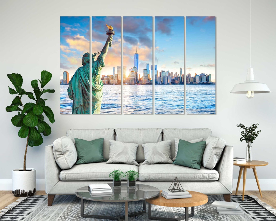 Statue of Liberty New York City Skyline Sunset Manhattan Poster - Image 8