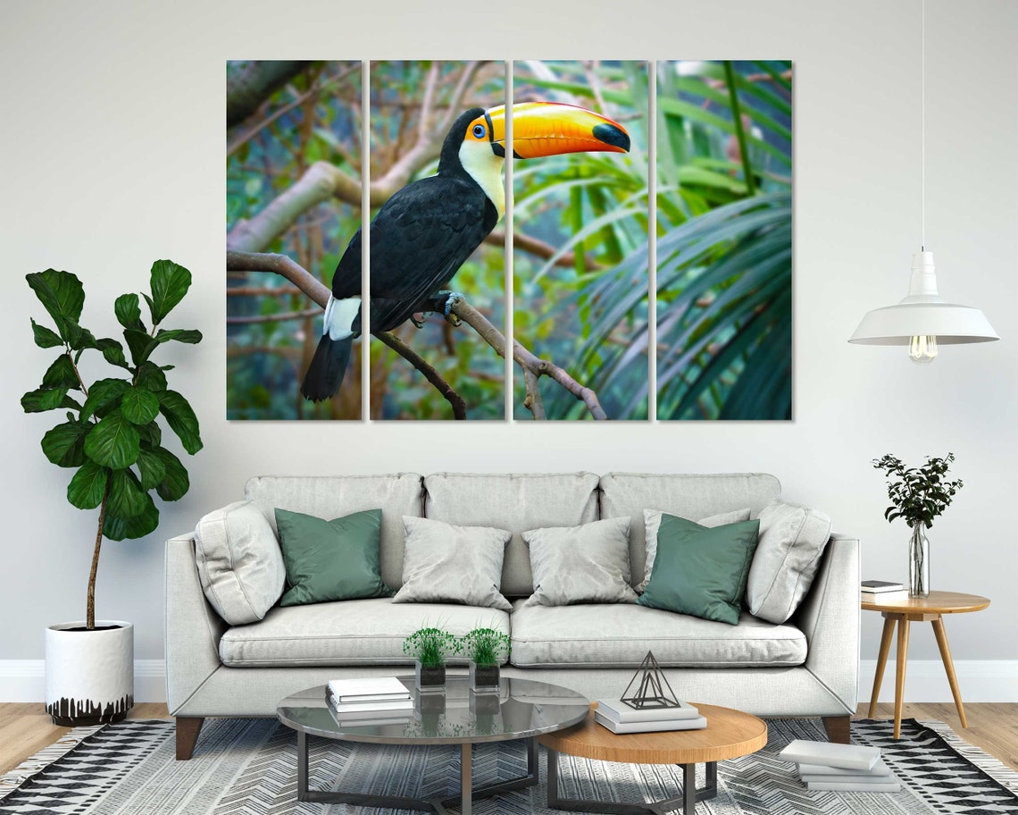 Toco Toucan On Branch Tropical Bird Orange Beak Jungle Photo Poster - Image 7