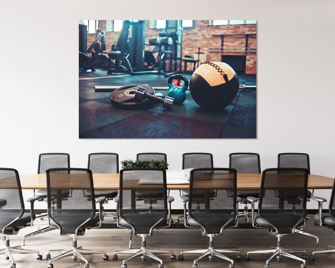 Sports Equipment For Gym Pictures Print On Motivational Art For Wall Workout Art Decor For Wall Powerlifting Art Gift Fitness Art