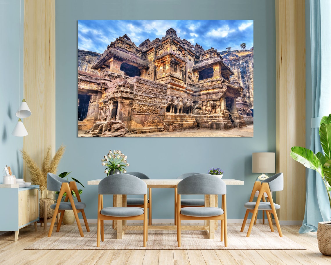 Kailasa Temple Ellora Maharashtra India Ancient Rock Cut Cave Poster - Image 3