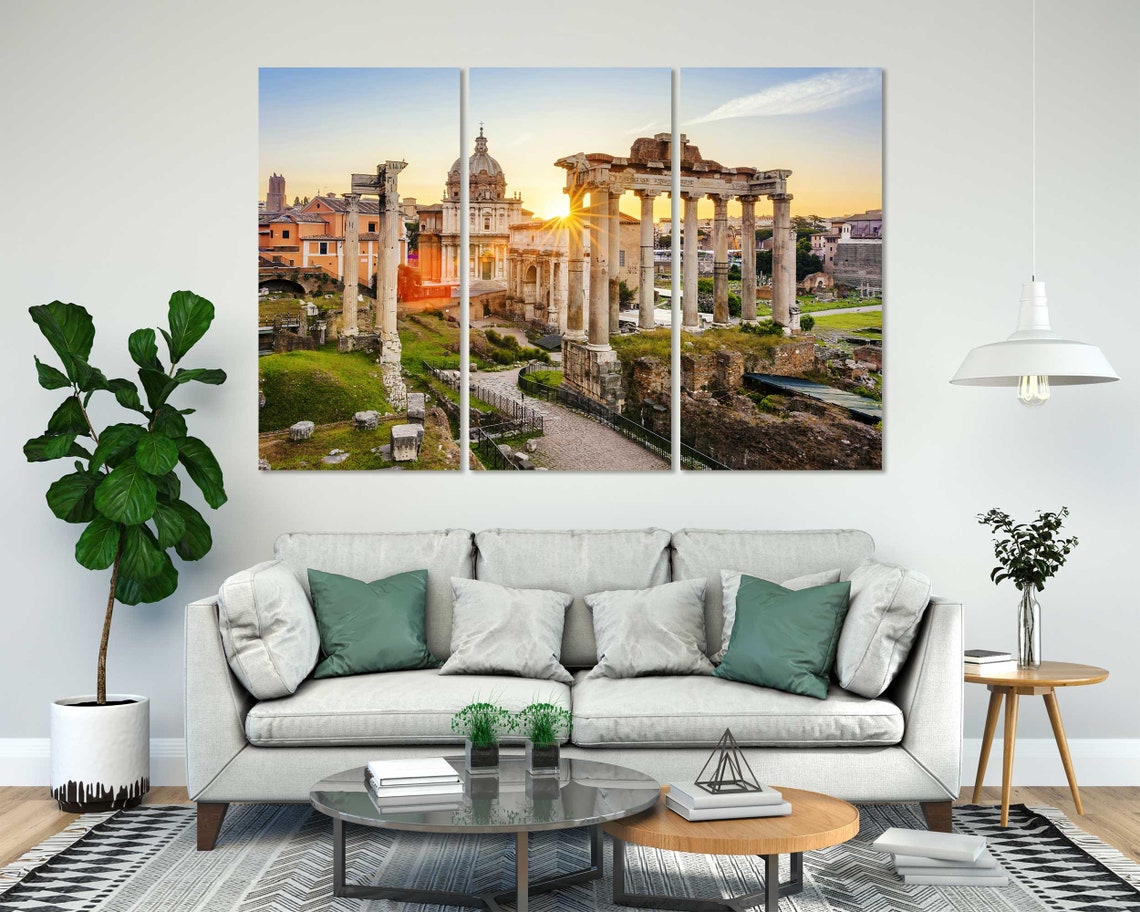 Rome Roman Forum Ancient Ruins Columns Sunset Italy Travel Poster - Image 8