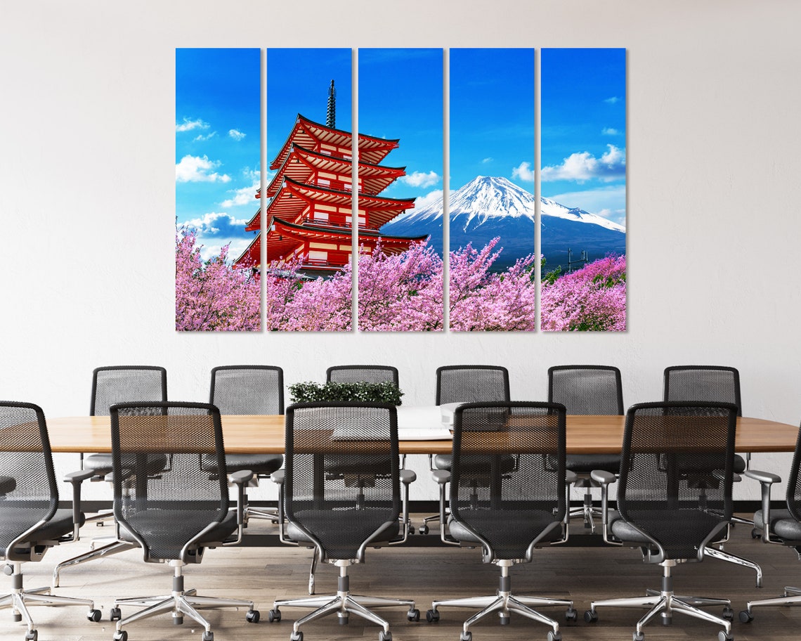 Mount Fuji Chureito Pagoda Cherry Blossoms Spring Japan Travel Poster - Image 4