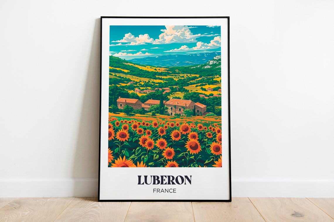 Provence Travel Poster French Provence Wall Art Print Provencal Farmhouse Painting Illustration French Watercolor Home Decor