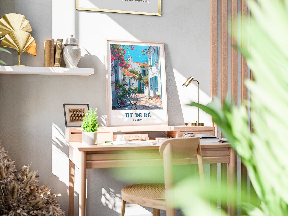 Ile De R Travel Poster, French Watercolor Art Print - Image 2