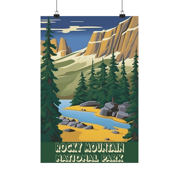 Rocky Mountain Premium Matte Vintage Poster