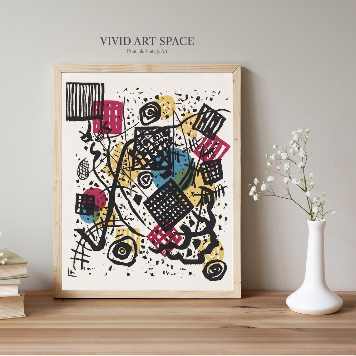 Kandinsky Small Worlds V Modern Abstract Painting Geometry Art Print Minimalist Art Print Printable Wall Art - Image 2