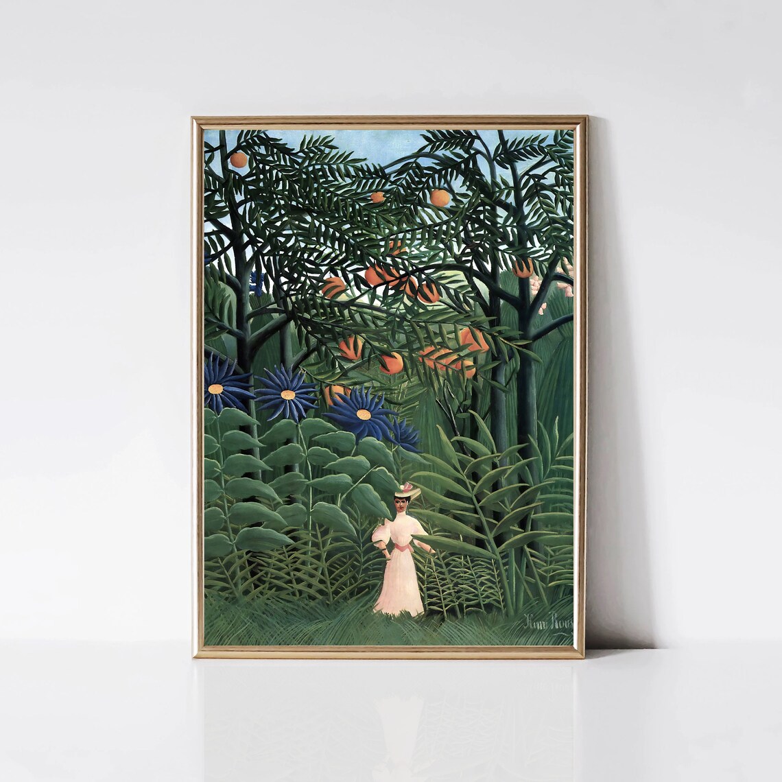 Henri Rousseau Woman Walking in Forest Art Print