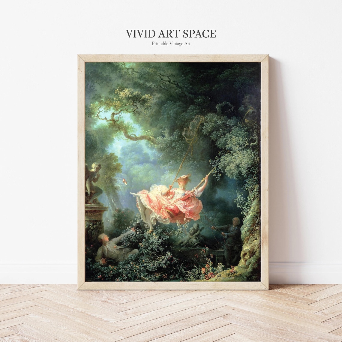 The Swing Rococo Art Print, Vintage Classic - Image 3