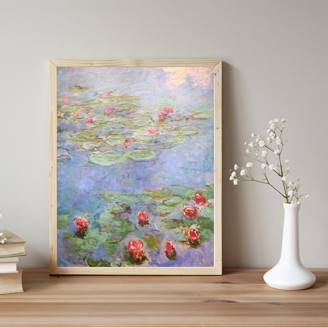 Monet Water Lilies Impressionist Garden Print - Image 2