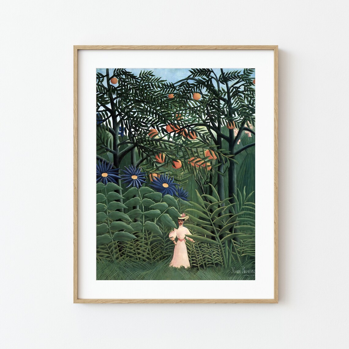 Henri Rousseau Woman Walking in Forest Art Print - Image 3