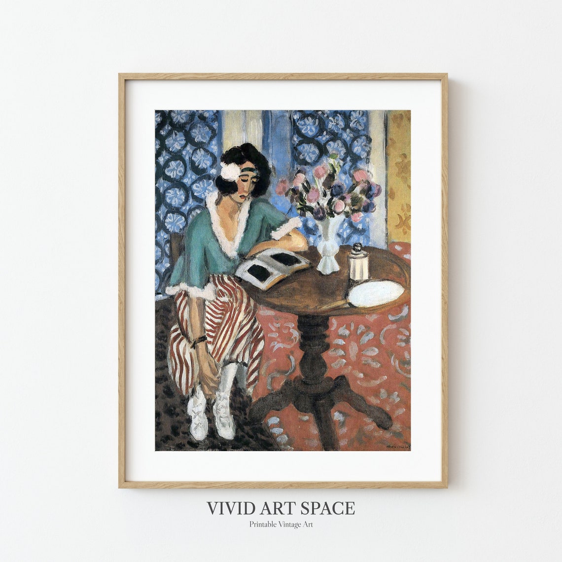 Henri Matisse Woman Reading Fauvism Woman Portrait Painting Modern Colorful Art Print Printable Wall Art - Image 3