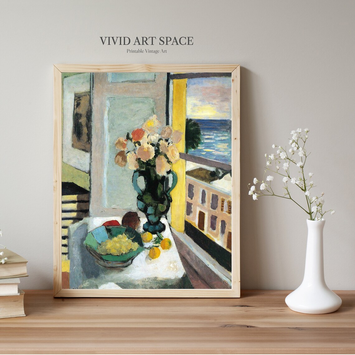 Matisse Flowers In Front Of A Window, Art Print - Image 2